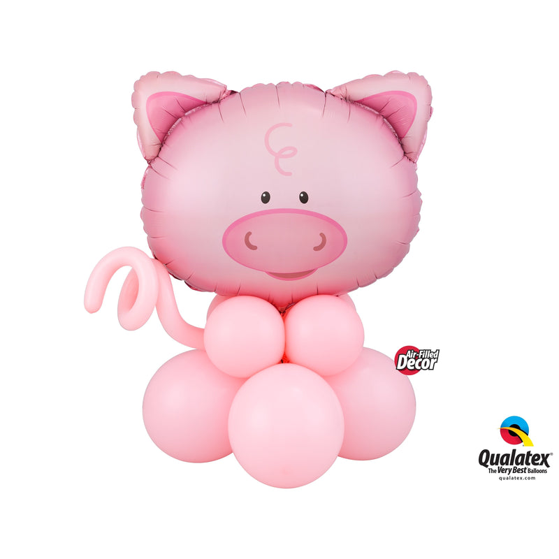 TABLE CENTERPIECE BALLOON - PLAYFUL PIG-ANIMALS BALLOONS-Partica Party